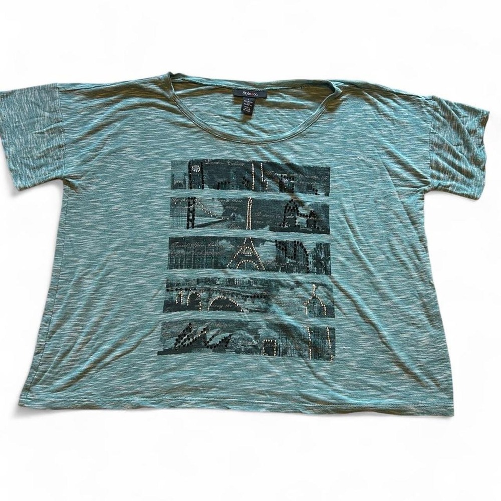 Style & Co world landmark tee